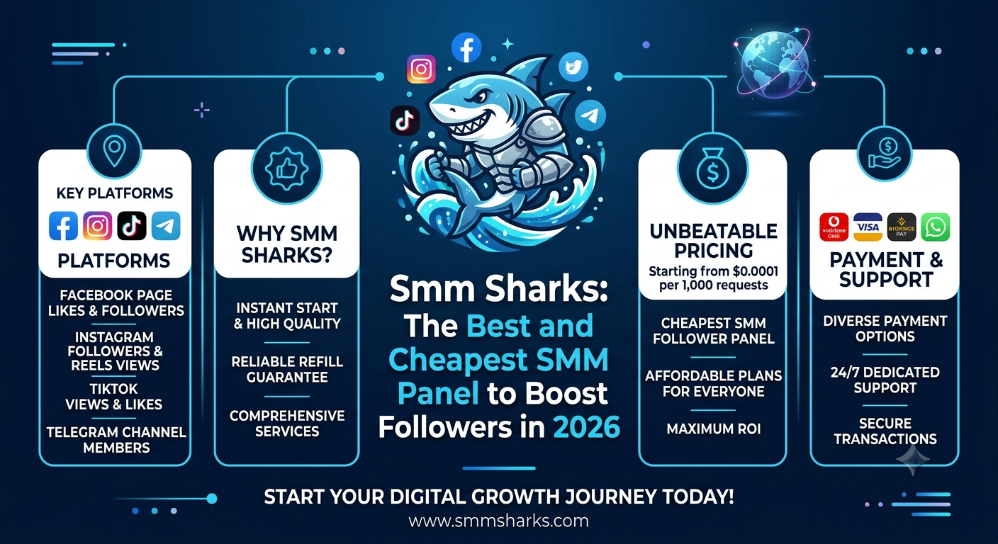 سيرفر تزويد متابعين Smm Sharks