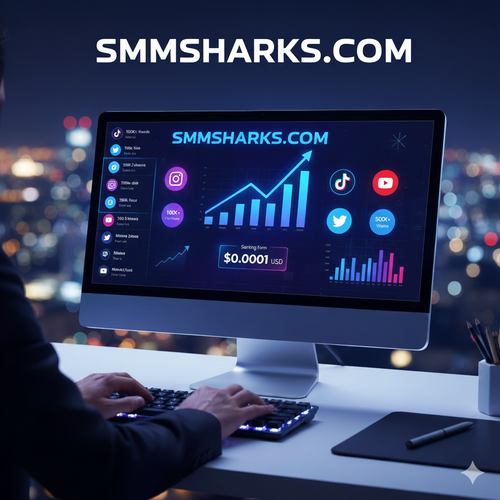 واجهة موقع Smm Sharks أرخص سيرفر SMM