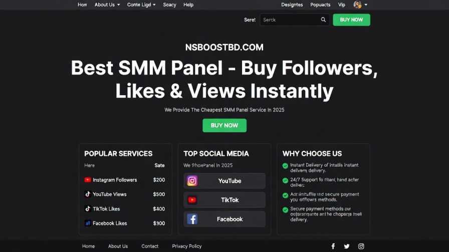Best SMM Panel – Buy Followers, Likes & Views Instantly | NSBOOSTBD.COM