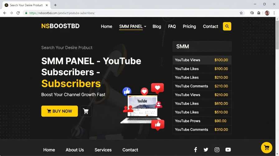SMM Panel YouTube Subscribers – Boost Channel Growth Fast | NSBOOSTBD
