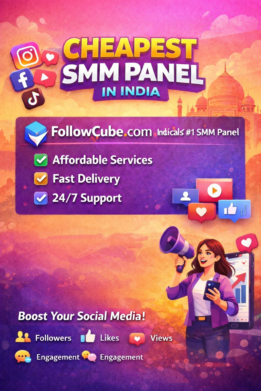 Cheapest SMM Panel for Fast & Affordable Social Media Growth – FollowCube