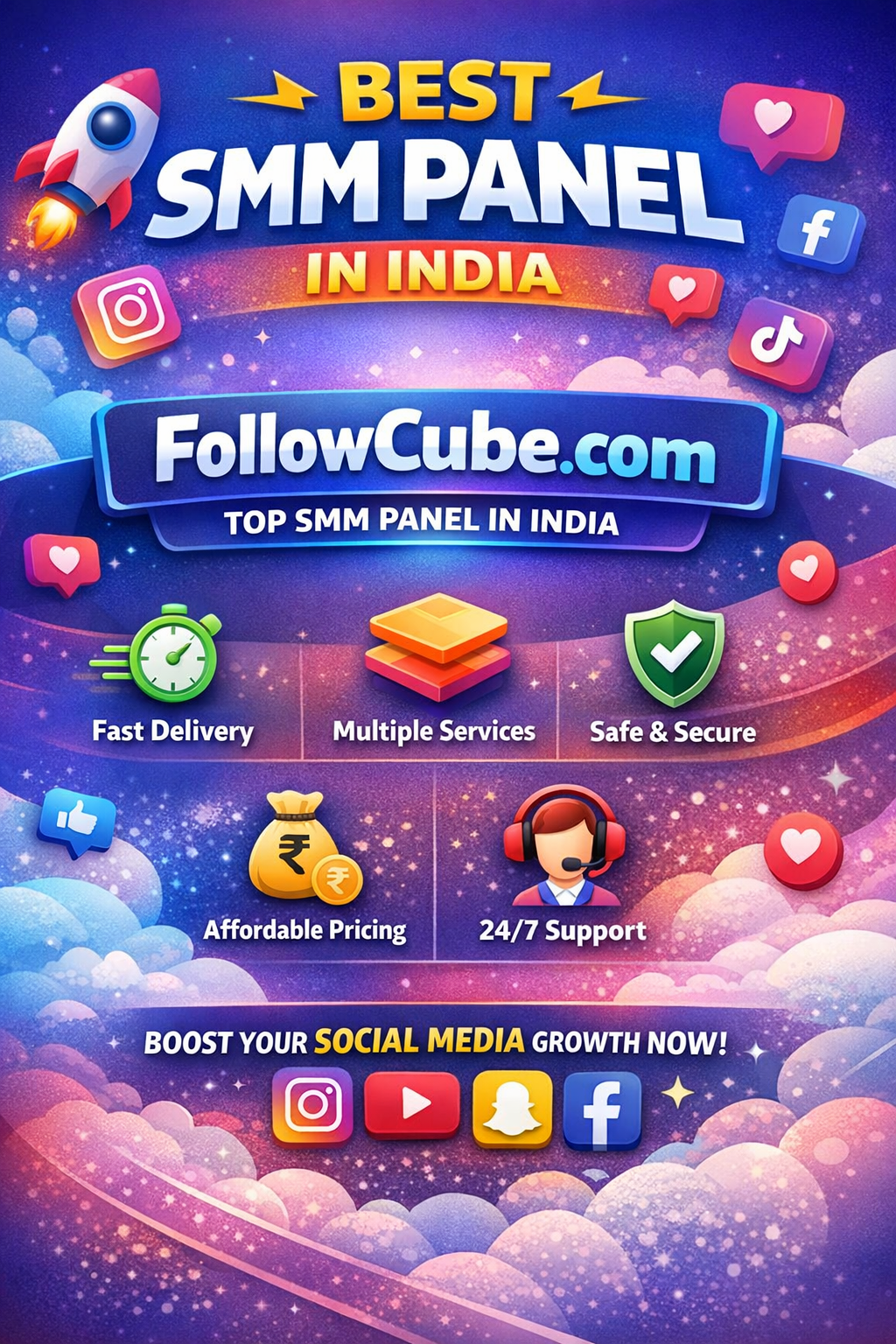 Best SMM Panel in India – FollowCube | Cheap & Fast SMM Services