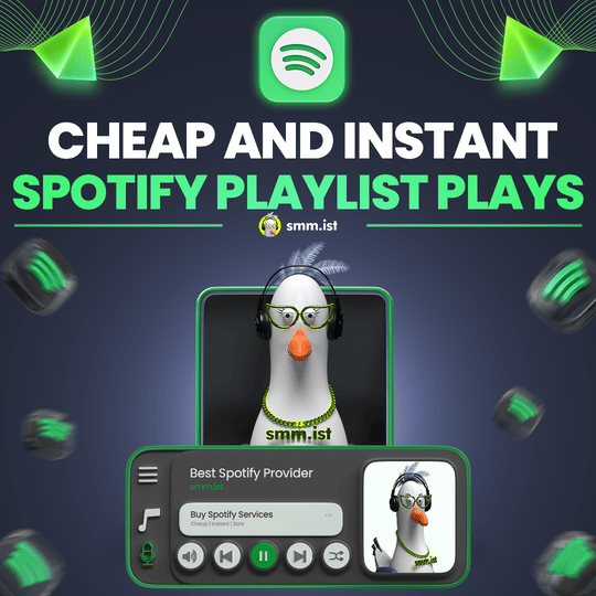 Cheap and Instant Spotify Playlist Plays