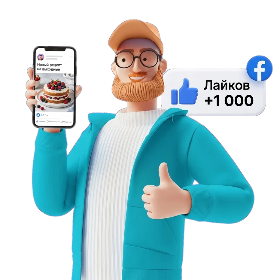 Накрутка лайков в фейсбук (Facebook*): пост с лайками
