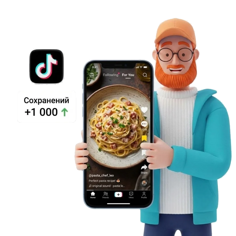 Накрутка сохранений в TikTok — видео в избранном