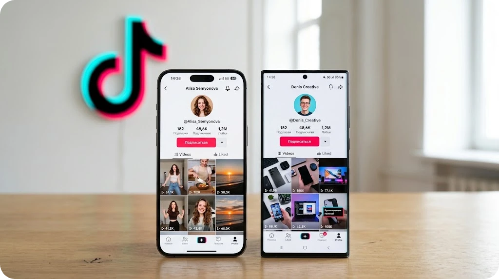 Примеры профилей TikTok