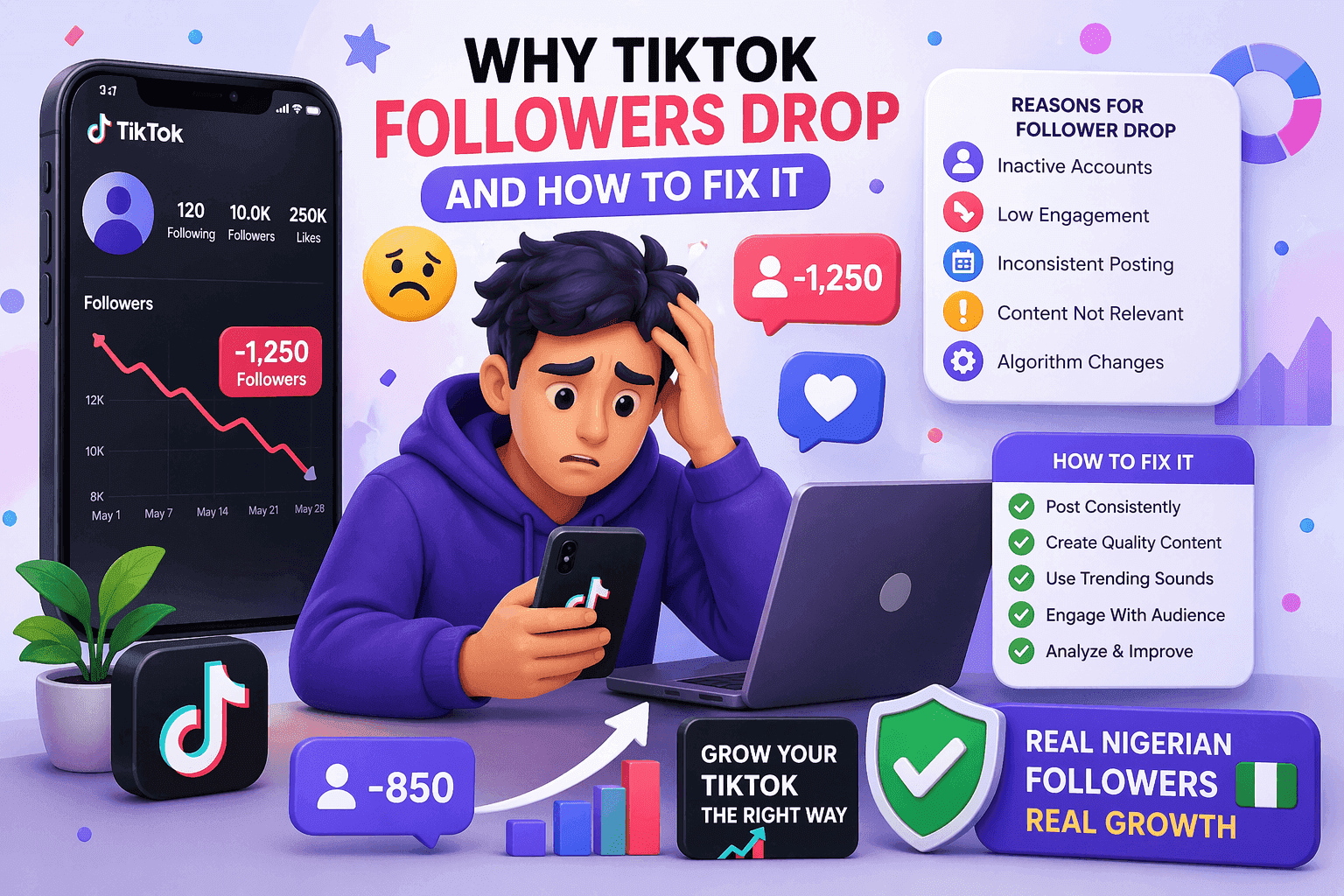 Why TikTok Followers Drop and How to Fix It  - Chickletboost