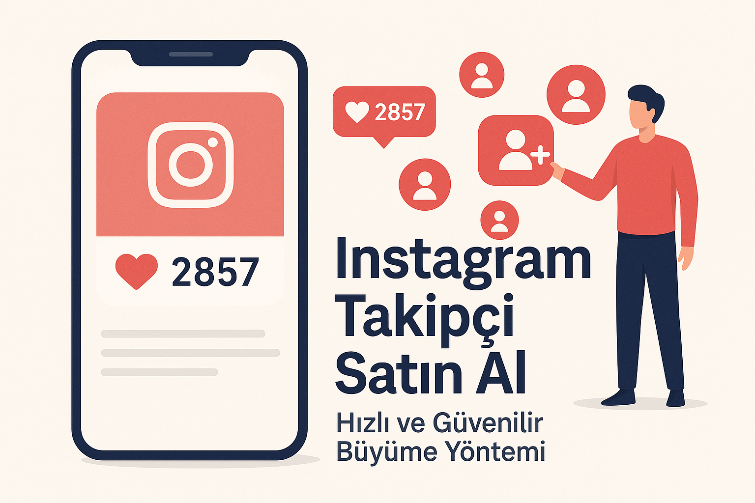 Instagram takipçi satın al hizmeti ile hızlı büyüme görseli