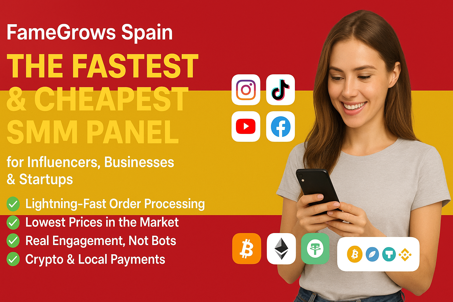 Boosting Services in Spain 2025 | Buy Instagram Followers, TikTok Likes & YouTube Views – FameGrows