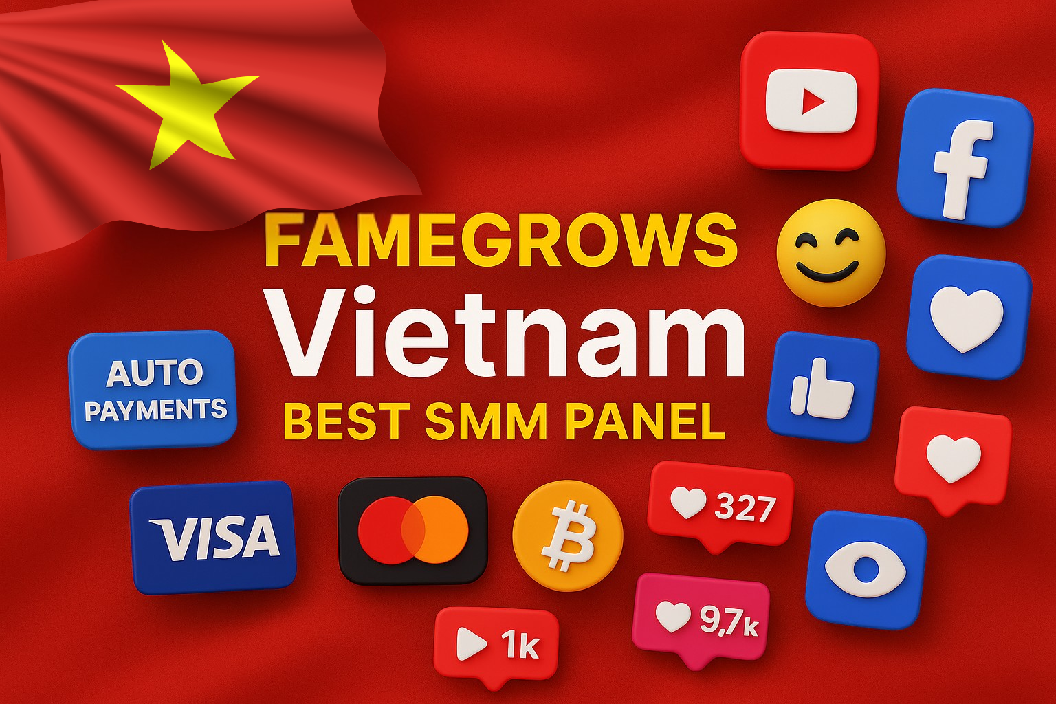 FameGrows Việt Nam 2025 — Tăng Tốc Instagram, TikTok & YouTube Với Thanh Toán Crypto và Ví Địa Phương